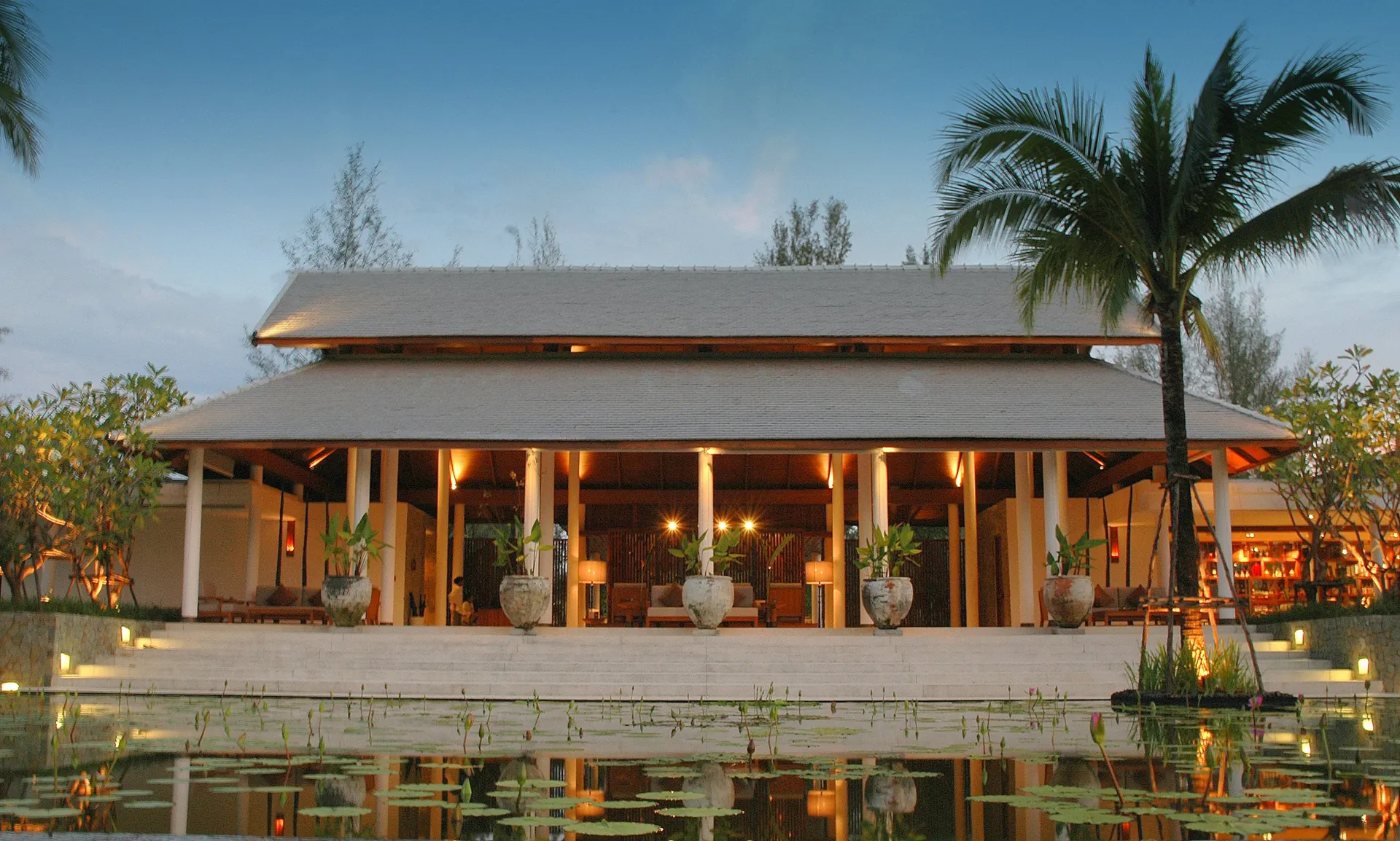 The Sarojin, Khao Lak, at dusk